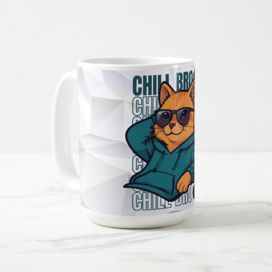 Chill Bro Cat Koffiemok (Voorkant links)