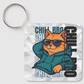 Chill Bro Cat Sleutelhanger (Voorkant)