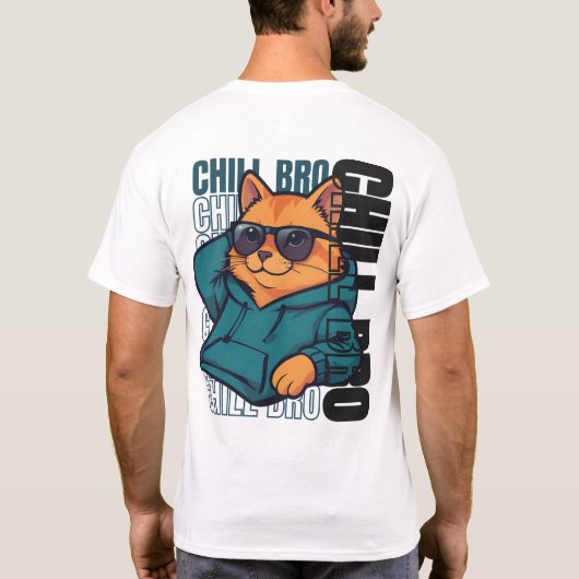 Chill Bro Cat T-shirt (Achterkant)