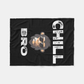 Chill Bro - Funny Monkey With Cool Slogan Gift Fleece Deken (Voorkant (Horizontaal))