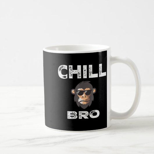 Chill Bro - Funny Monkey With Cool Slogan Gift Koffiemok (Rechts)