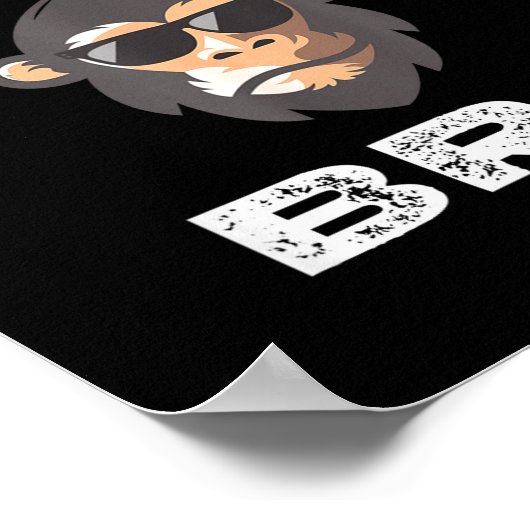 Chill Bro - Funny Monkey With Cool Slogan Gift Poster (Hoek)
