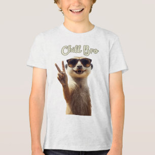 Chill Bro – Grappige Luiaard Hoodie Tri-Blend Shirt