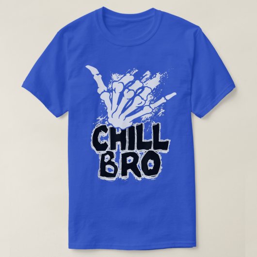 Chill Bro Skeleton Hand Gesture Grunge Rock Punk T-shirt (Design voorkant)