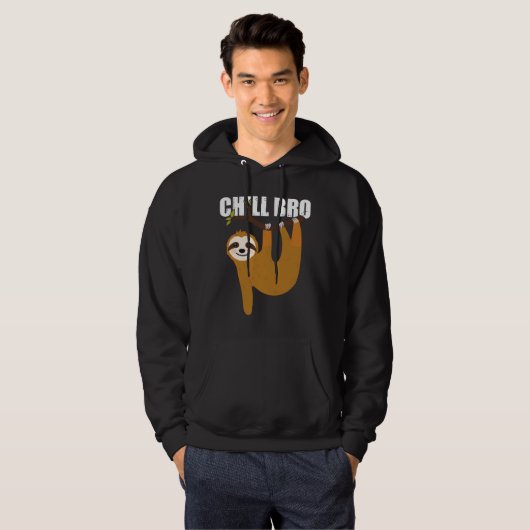 Chill Bro Sloth Hoodie (Voorkant volledig)