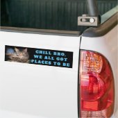 Chill Bro, we hebben allemaal plaatsen om een katt Bumpersticker (Op Truck)