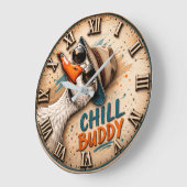 Chill Buddy Funny Goose Grote Klok (Hoek)