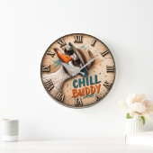 Chill Buddy Funny Goose Grote Klok (Huis)