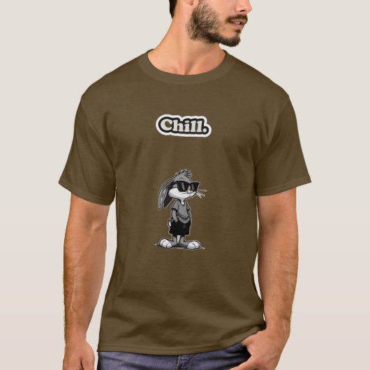 Chill Bunny met zonnebril T-shirt (Voorkant)