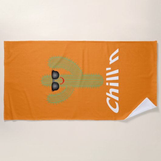 Chill Cactus Design - Beach Towel Strandlaken (Voorkant)