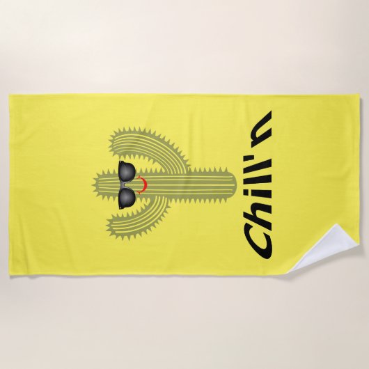 Chill Cactus Design - Beach Towel Strandlaken (Voorkant)