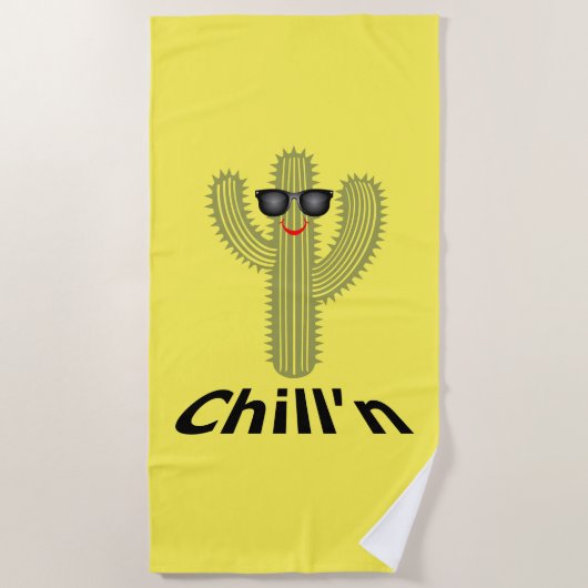 Chill Cactus Design - Beach Towel Strandlaken (Voorkant)