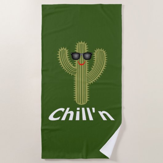 Chill Cactus Design - Beach Towel Strandlaken (Voorkant)