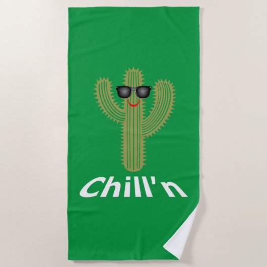 Chill Cactus Design - Beach Towel Strandlaken (Voorkant)