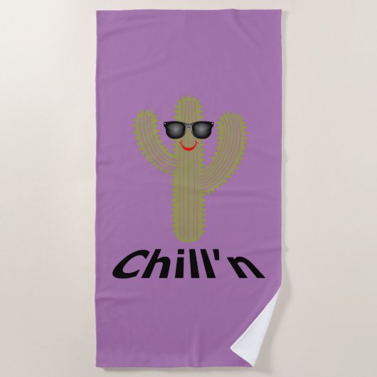 Chill Cactus Design - Beach Towel Strandlaken (Voorkant)