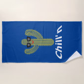 Chill Cactus Design - Beach Towel Strandlaken (Voorkant)