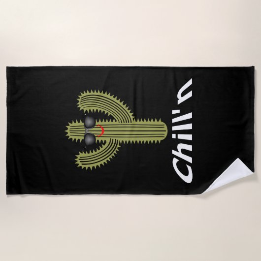 Chill Cactus Design - Beach Towel Strandlaken (Voorkant)