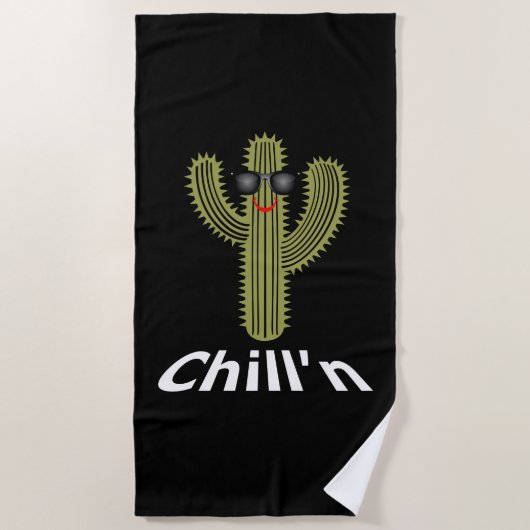 Chill Cactus Design - Beach Towel Strandlaken (Voorkant)