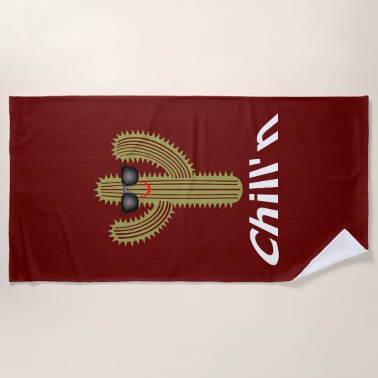 Chill Cactus Design - Beach Towel Strandlaken (Voorkant)