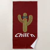 Chill Cactus Design - Beach Towel Strandlaken (Voorkant)