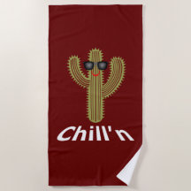 Chill Cactus Design - Beach Towel