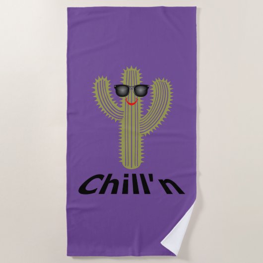 Chill Cactus Design - Beach Towel Strandlaken (Voorkant)