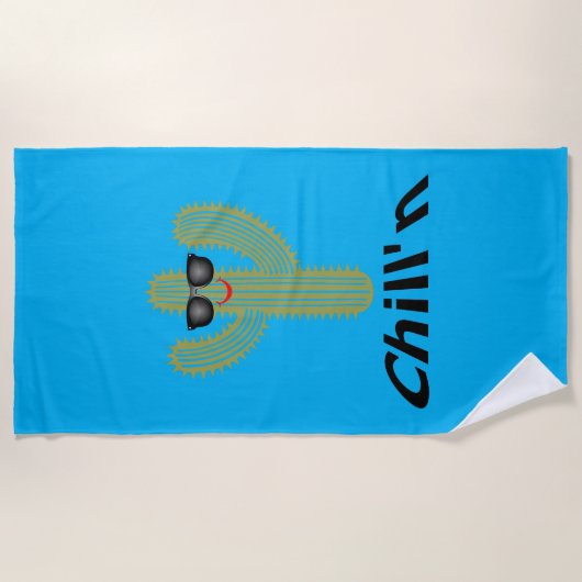 Chill Cactus Design - Beach Towel Strandlaken (Voorkant)
