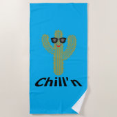 Chill Cactus Design - Beach Towel Strandlaken (Voorkant)