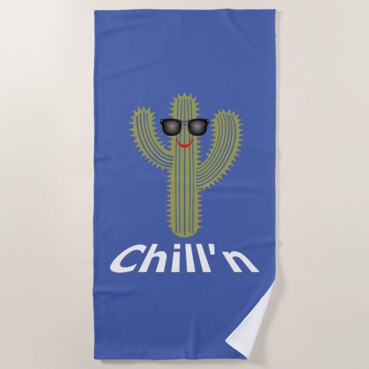 Chill Cactus Design - Beach Towel Strandlaken (Voorkant)