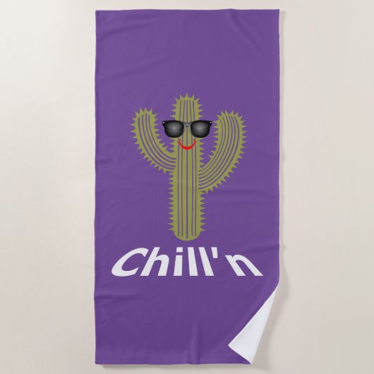 Chill Cactus Design - Beach Towel Strandlaken (Voorkant)