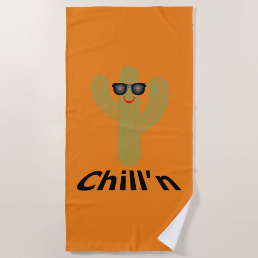 Chill Cactus Design - Beach Towel Strandlaken (Voorkant)