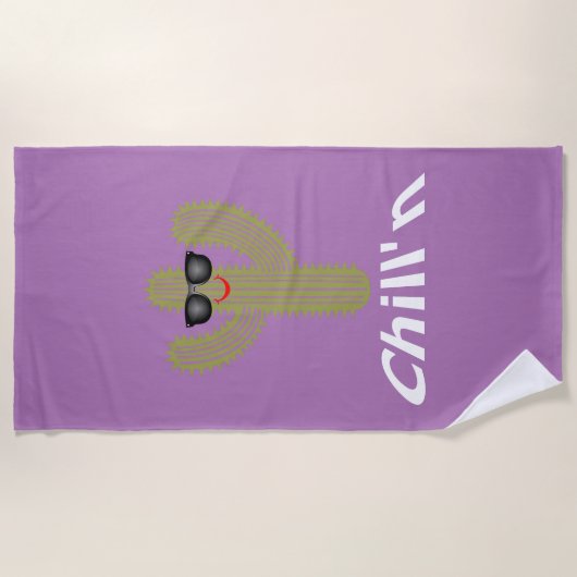 Chill Cactus Design - Beach Towel Strandlaken (Voorkant)