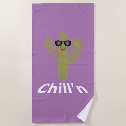 Chill Cactus Design - Beach Towel Strandlaken (Voorkant)