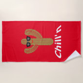 Chill Cactus Design - Beach Towel Strandlaken (Voorkant)