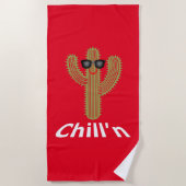 Chill Cactus Design - Beach Towel Strandlaken (Voorkant)