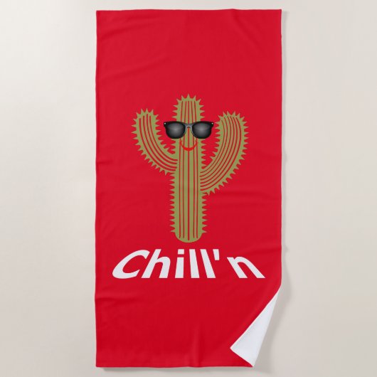 Chill Cactus Design - Beach Towel Strandlaken (Voorkant)