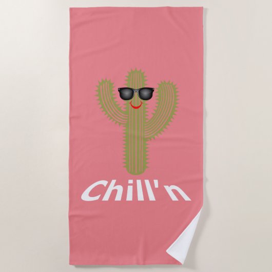 Chill Cactus Design - Beach Towel Strandlaken (Voorkant)