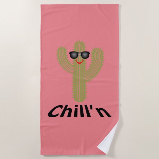 Chill Cactus Design - Beach Towel Strandlaken (Voorkant)
