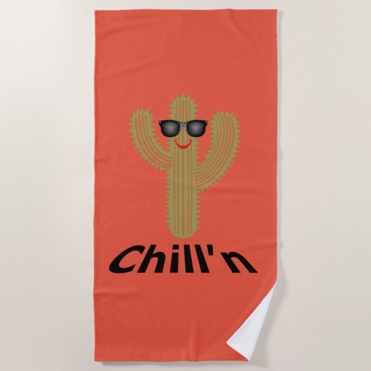 Chill Cactus Design - Beach Towel Strandlaken (Voorkant)