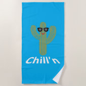 Chill Cactus Design - Beach Towel Strandlaken (Voorkant)