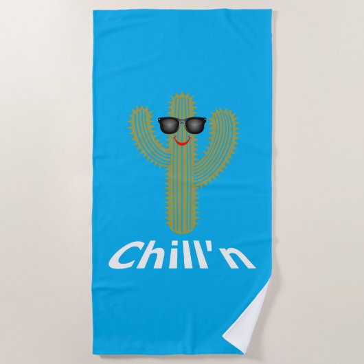 Chill Cactus Design - Beach Towel Strandlaken (Voorkant)