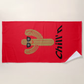 Chill Cactus Design - Beach Towel Strandlaken (Voorkant)