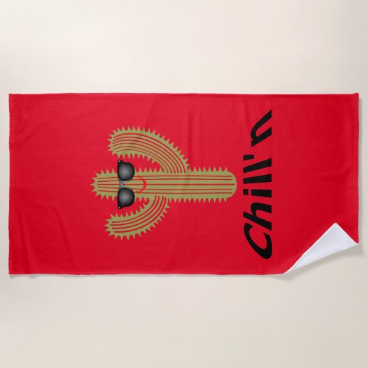 Chill Cactus Design - Beach Towel Strandlaken (Voorkant)