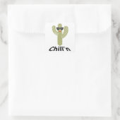 Chill Cactus Design - Square Stickers, Matte, Sm Vierkante Sticker (Tas)