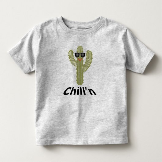 Chill Cactus Design - Toddler Fine Jersey T-Shir Kinder Shirts (Voorkant)