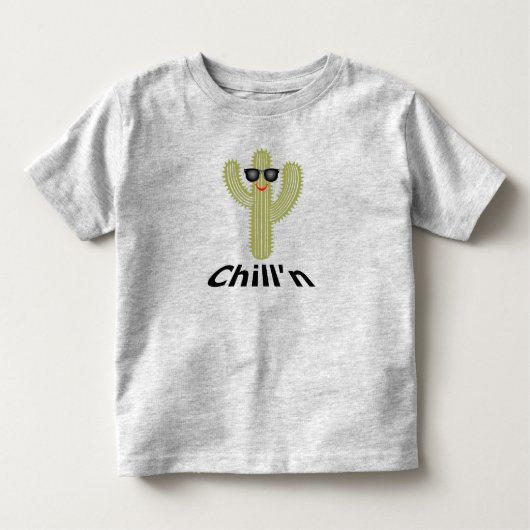Chill Cactus Design - Toddler Fine Jersey T-Shir Kinder Shirts (Voorkant)