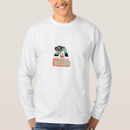 "Chill Camera Shirt met lange mouwen - Relaxed Vib (Voorkant)