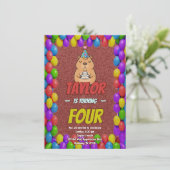 Chill Capybara Adult Birthday Invite Kaart (Staand voorkant)