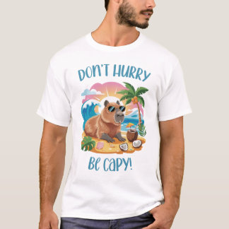 Chill Capybara Beach Vibes - Haast je niet om capy T-shirt