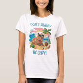 Chill Capybara Beach Vibes - Haast je niet om capy T-shirt (Voorkant)